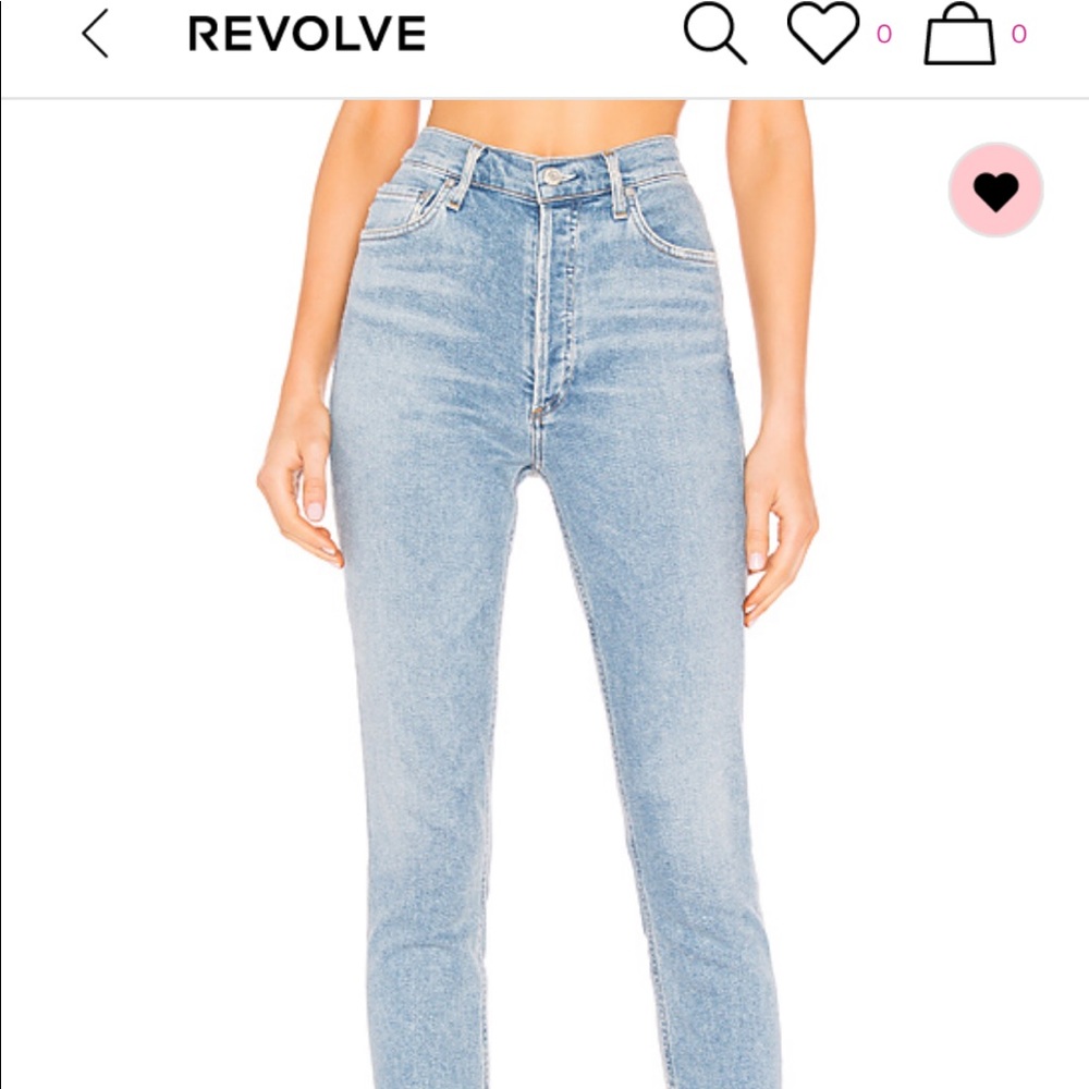 AGOLDE Nico High Rose Slim Fit - Size 25